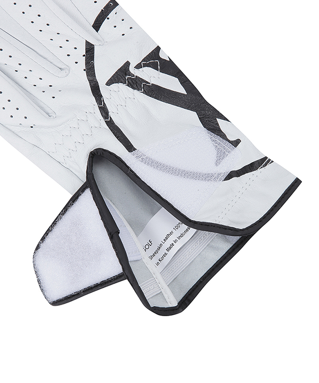 Women's Big Logo Two Hand Golf Gloves - White