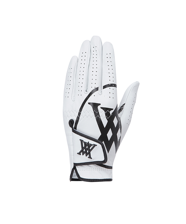 Women's Big Logo Two Hand Golf Gloves - White