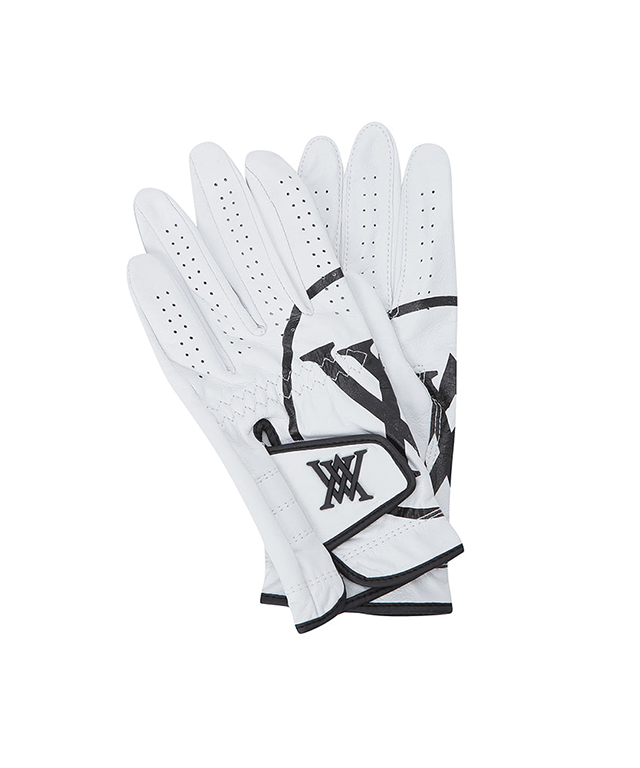Women's Big Logo Two Hand Golf Gloves - White