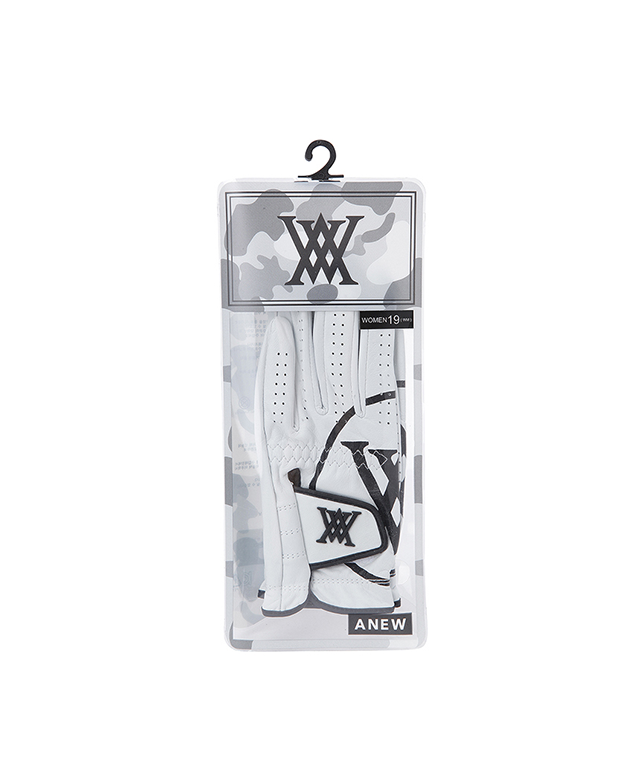 Women's Big Logo Two Hand Golf Gloves - White