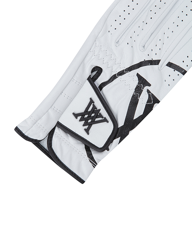 Women's Big Logo Two Hand Golf Gloves - White