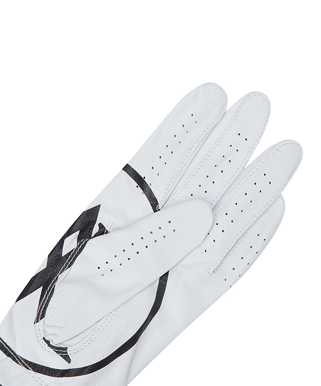 Women's Big Logo Two Hand Golf Gloves - White