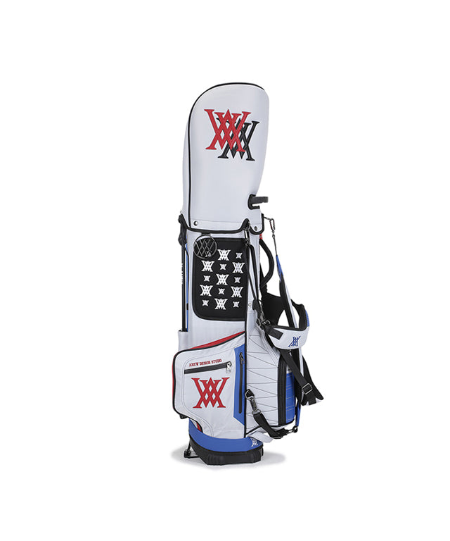 Double Logo Stand Bag - White