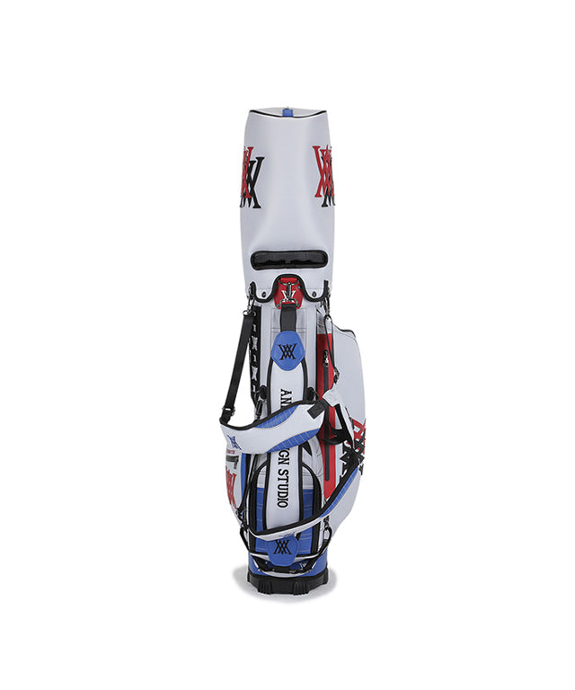 Double Logo Stand Bag - White
