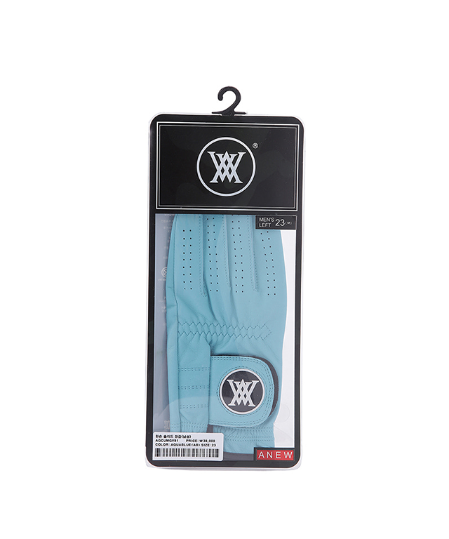 Men's Left hand solid glove- Aqua Blue
