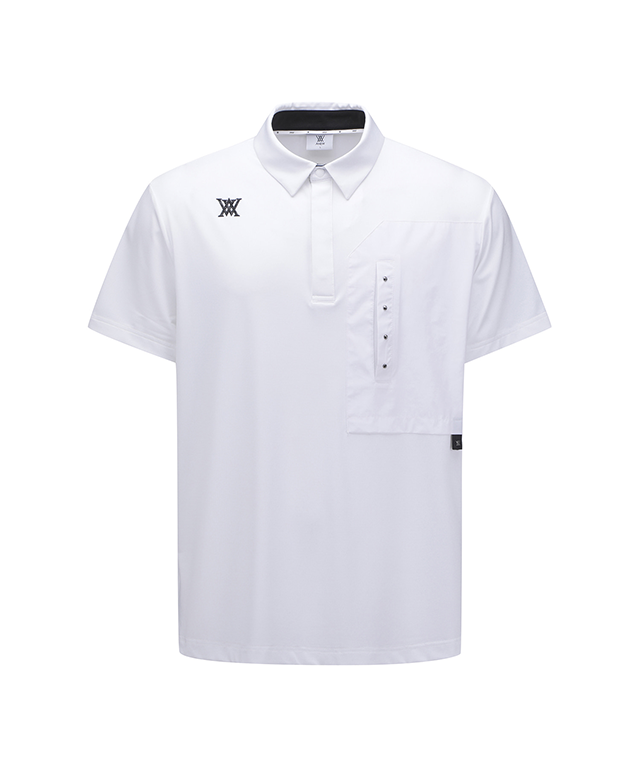 Men's Front Chest Pocket Short T-Shirt - White