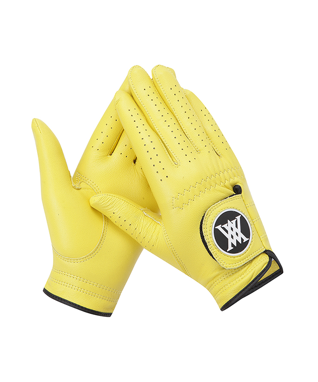 Two Hand Solid Gloves Women - Yellow