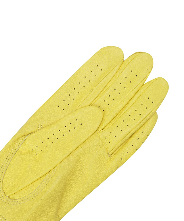 Two Hand Solid Gloves Women - Yellow