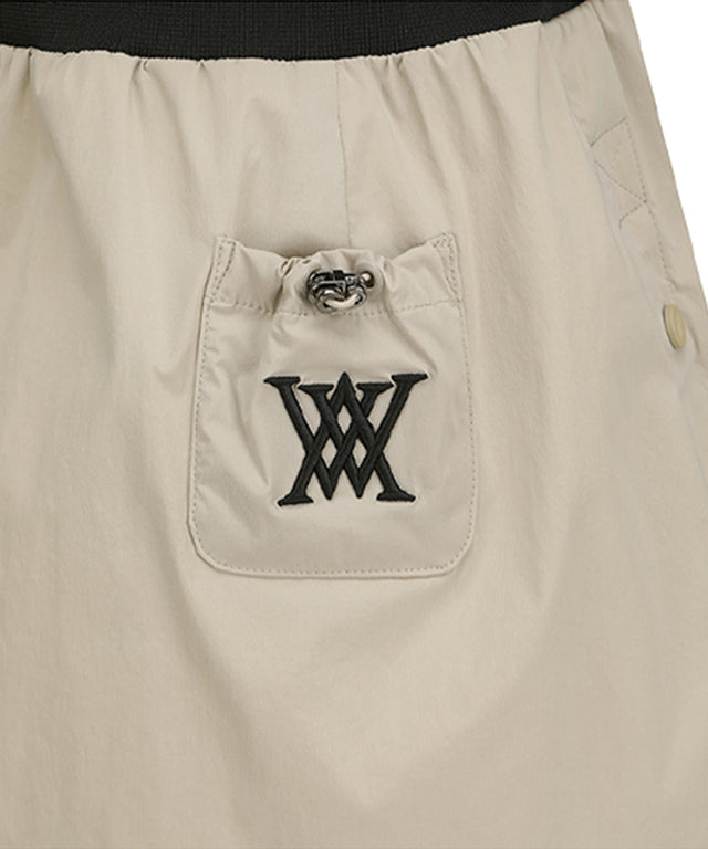Medium Length Short Sleeve One Piece Jacket - Beige