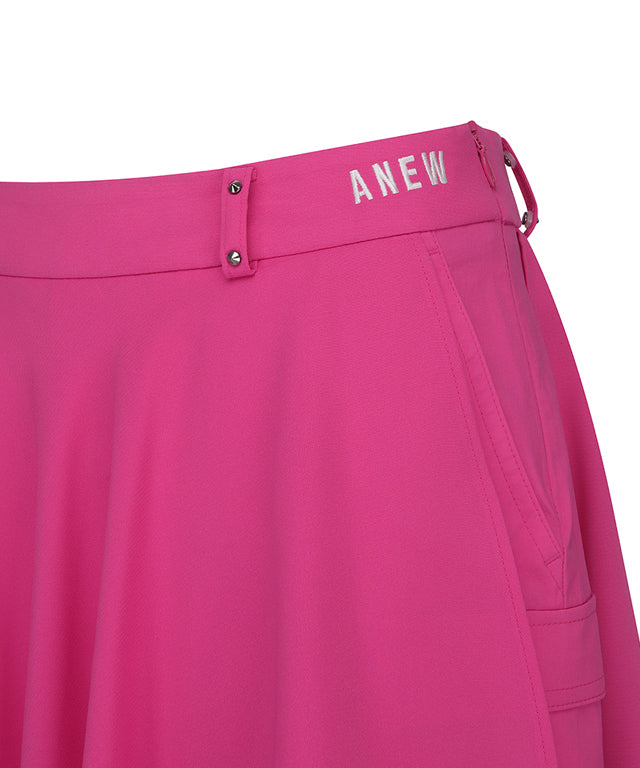 Women's Outer Cover Flare Half Pants - Hot Pink