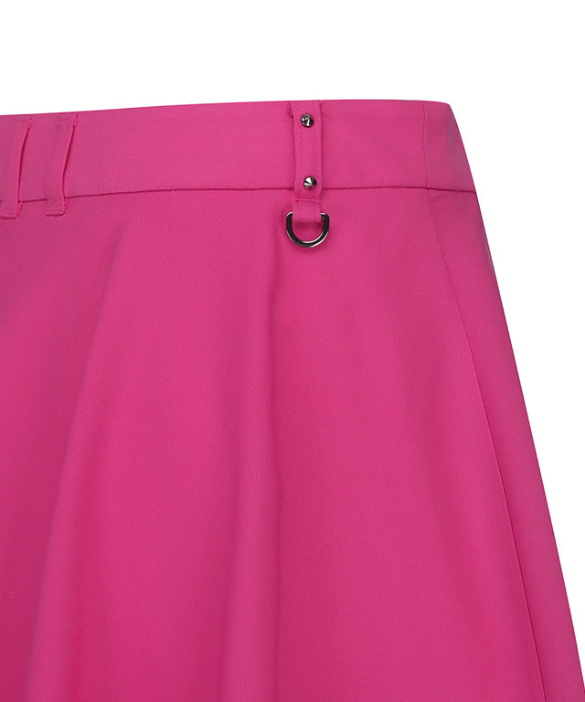 Women's Outer Cover Flare Half Pants - Hot Pink