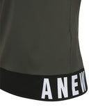 Women's Back Zip Shoulder Tape Point Short T-Shirt - Khaki