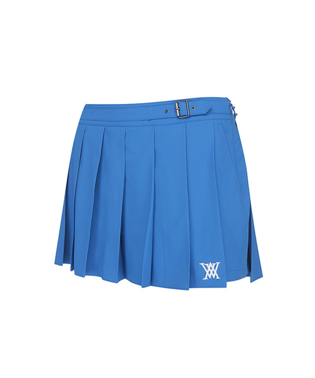 Women's Belt Point Pleats Half Pants
