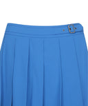 [Legacy Sale]  Women's Belt Loop Point Pleats Half Pants - Blue