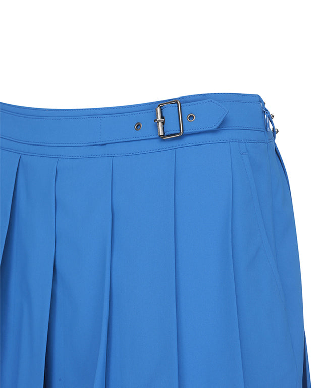 Women's Belt Point Pleats Half Pants