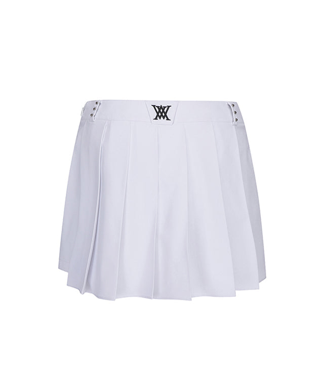 Women's Belt Point Pleats Half Pants