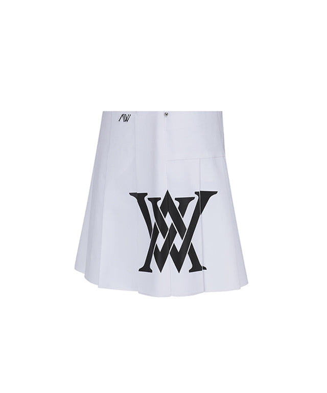 Big Logo Pleats Skirt