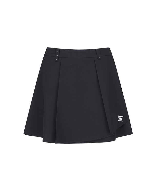 Women's Bubble Flare Skirt -  Black