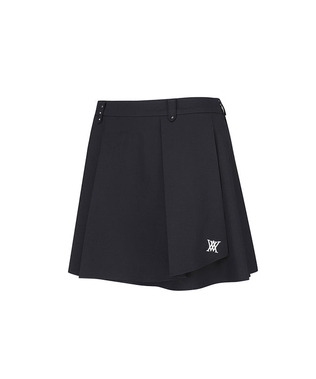 Women's Bubble Flare Skirt -  Black