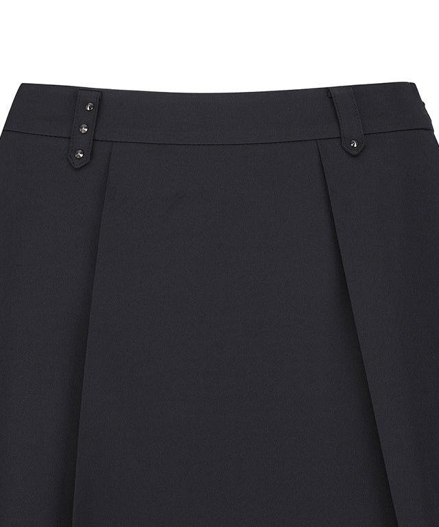Women's Bubble Flare Skirt -  Black