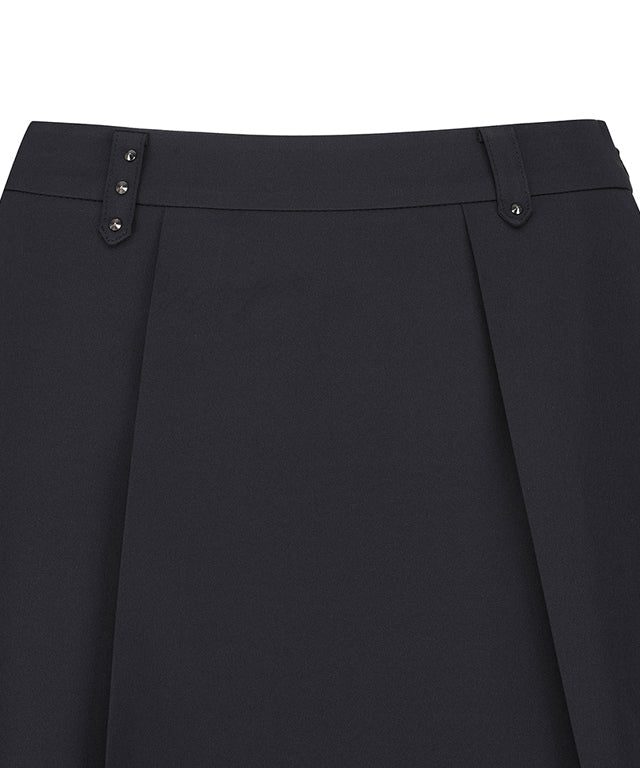 Women's Bubble Flare Skirt -  Black