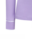 Women's Collar Point Ribbed Long T-Shirt