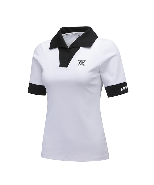 Women's Collar Transform Sleeved Long T-Shirt - White