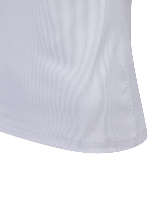 Women's Collar Transform Sleeved Long T-Shirt - White