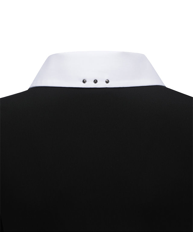 Women's Collar Transform Sleeved Long T-Shirt - Black