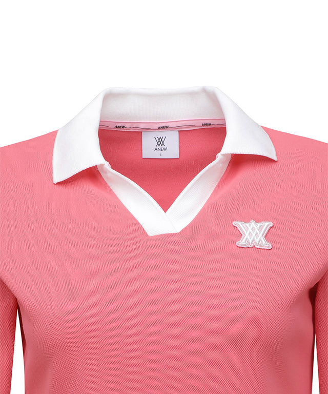Women's Essential Signature Long T-Shirt - Coral