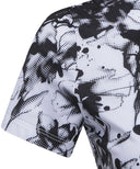 Women's Flower Pattern Short T-Shirt - White