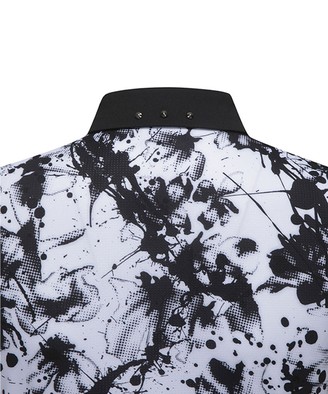 Women's Flower Pattern Short T-Shirt - White