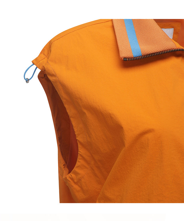Women's Line Point Wide Neck Vest - Orange