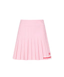 Women's Logo Band Pleats Skirt - Pink