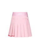 Women's Logo Band Pleats Skirt - Pink