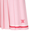 Women's Logo Band Pleats Skirt - Pink