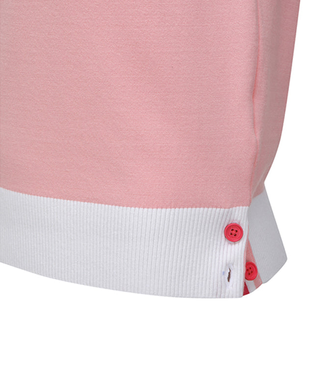 [Legacy Sale] Women's Logo Combination Pastel Sweater - Light Pink