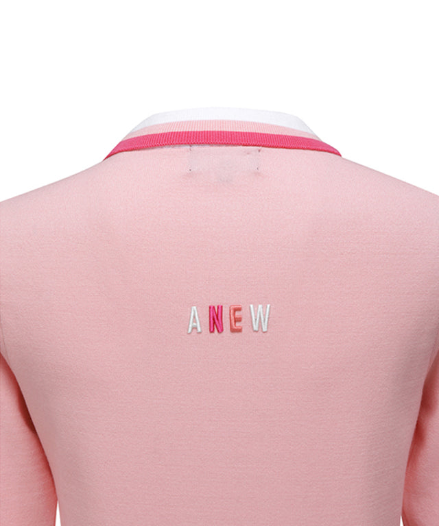 [Legacy Sale] Women's Logo Combination Pastel Sweater - Light Pink