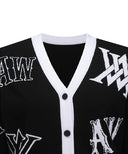 [Signature] Women's Logo Intarsia Cardigan - Black