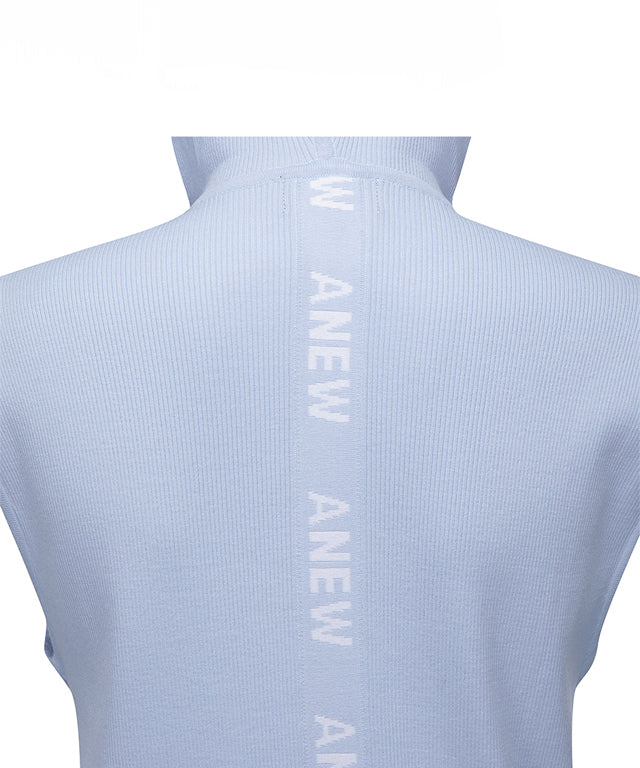 Women's Logo Point Hoodie Vest - Sky Blue
