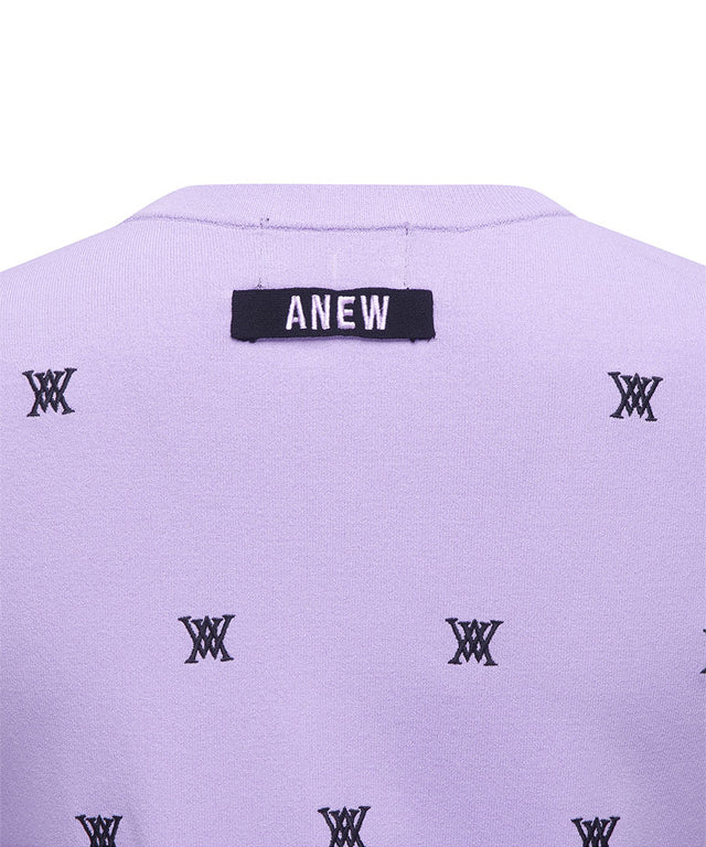 Women's Monogram Logo Point Pullover Sweater - Lavender