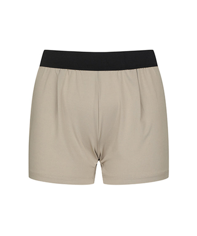 Women Pleated Skirt - Beige