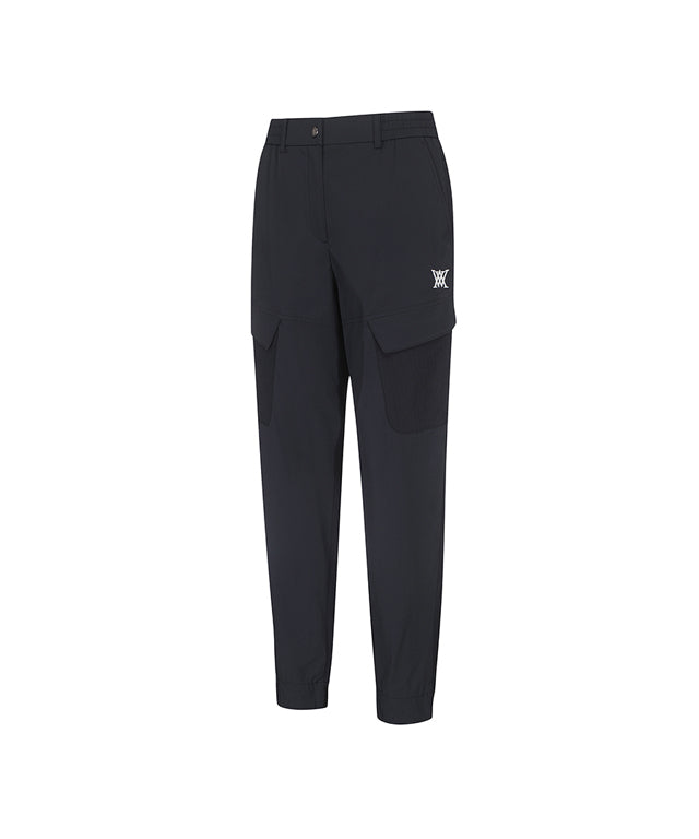 Women's Ribstop Pocket Jogger Long Pants - Black