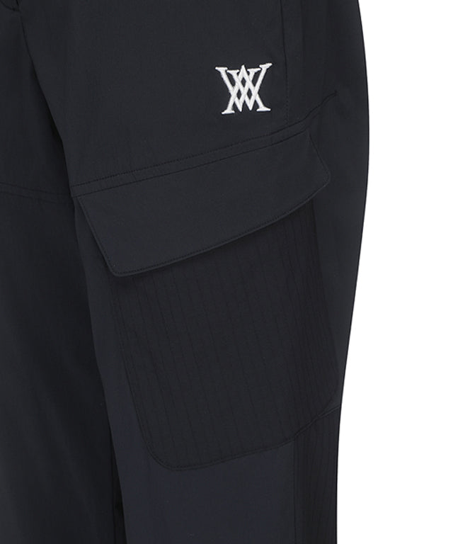 Women's Ribstop Pocket Jogger Long Pants - Black