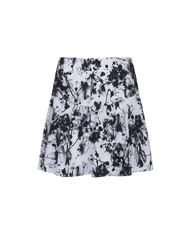 Shirring DTP Point Flare Skirt - White