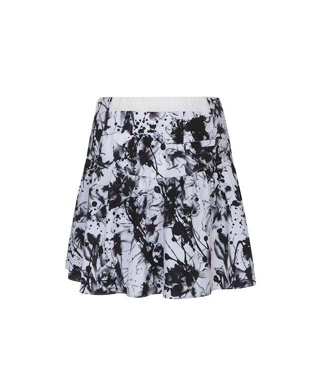 Shirring DTP Point Flare Skirt - White