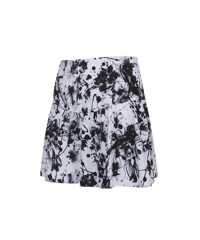 Shirring DTP Point Flare Skirt - White