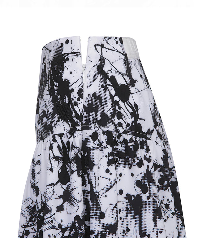 Shirring DTP Point Flare Skirt - White