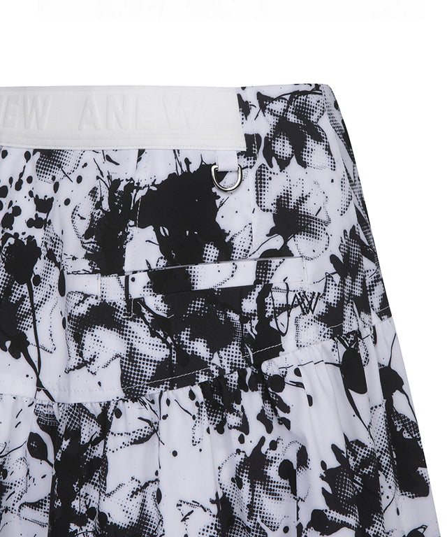 Shirring DTP Point Flare Skirt - White