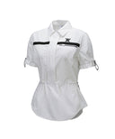 Women's Short Sleeve Anorak Jacket - 2 colors